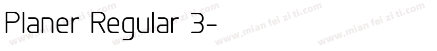 Planer Regular 3字体转换